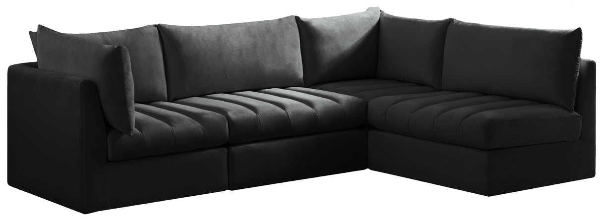 Jacob Black Velvet Modular Sectional