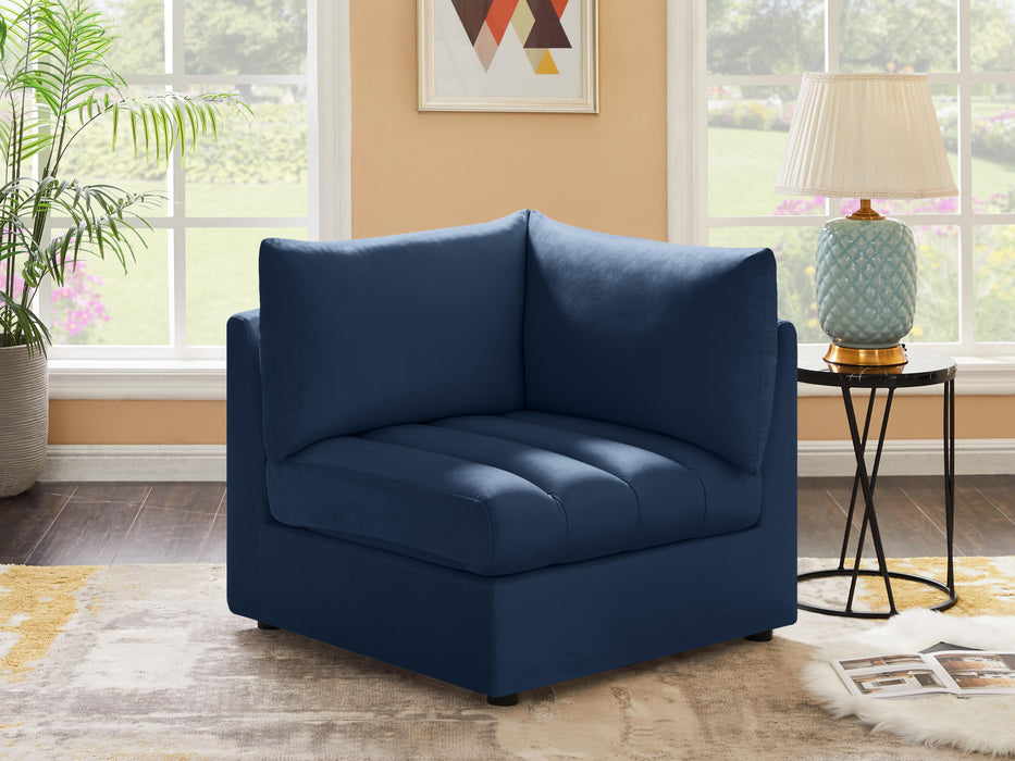 Jacob Navy Velvet Corner