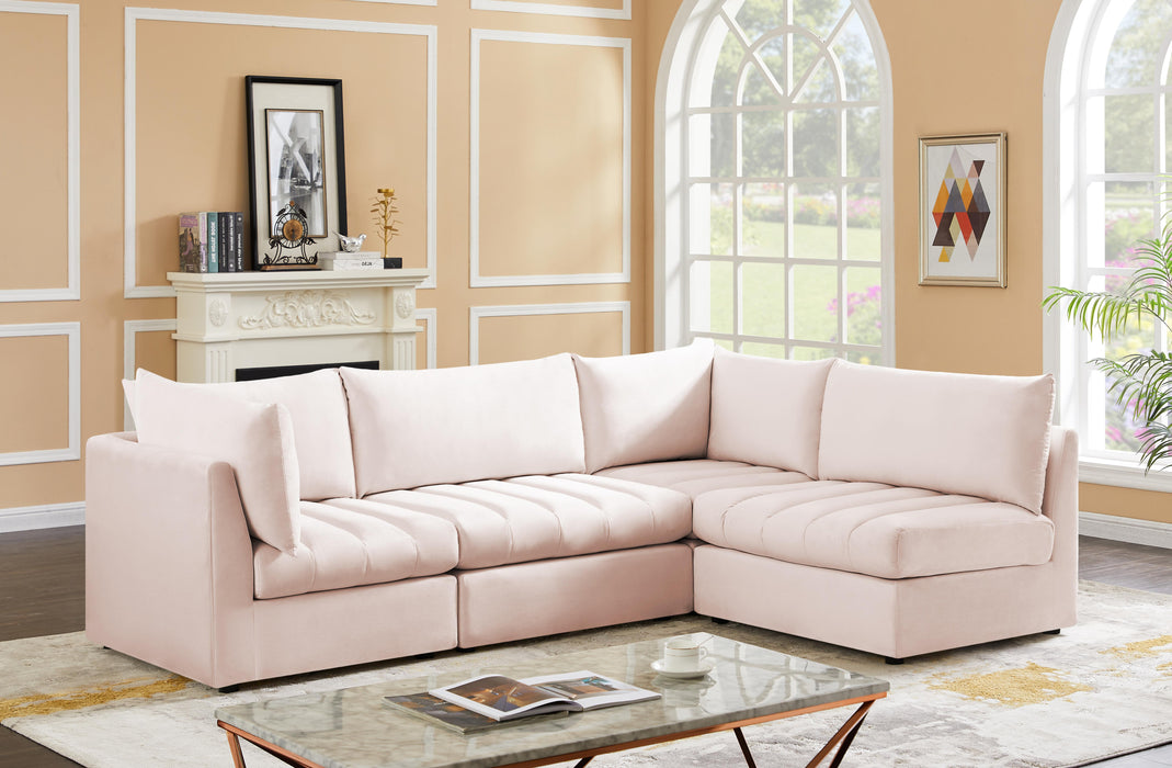 Jacob Pink Velvet Modular Sectional