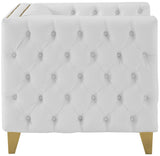 Michelle White Faux Leather Chair