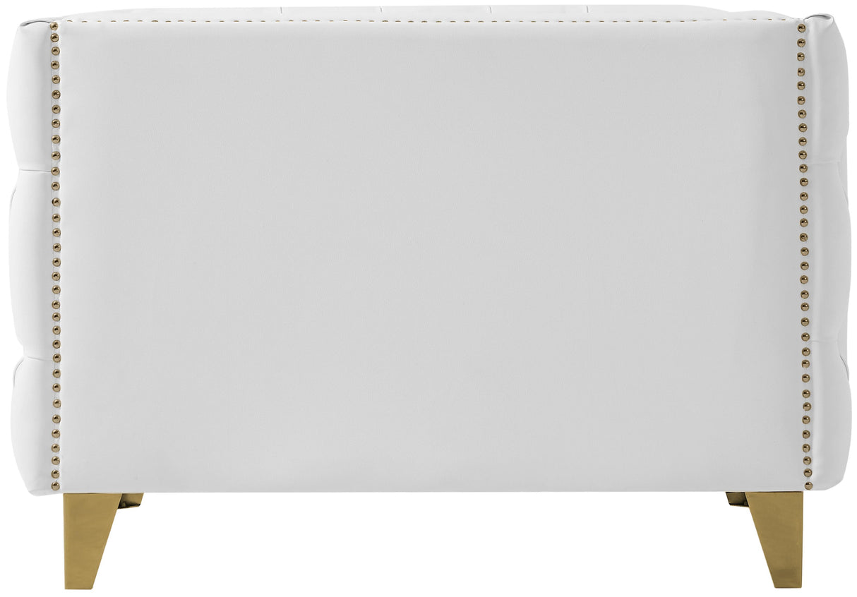 Michelle White Faux Leather Chair