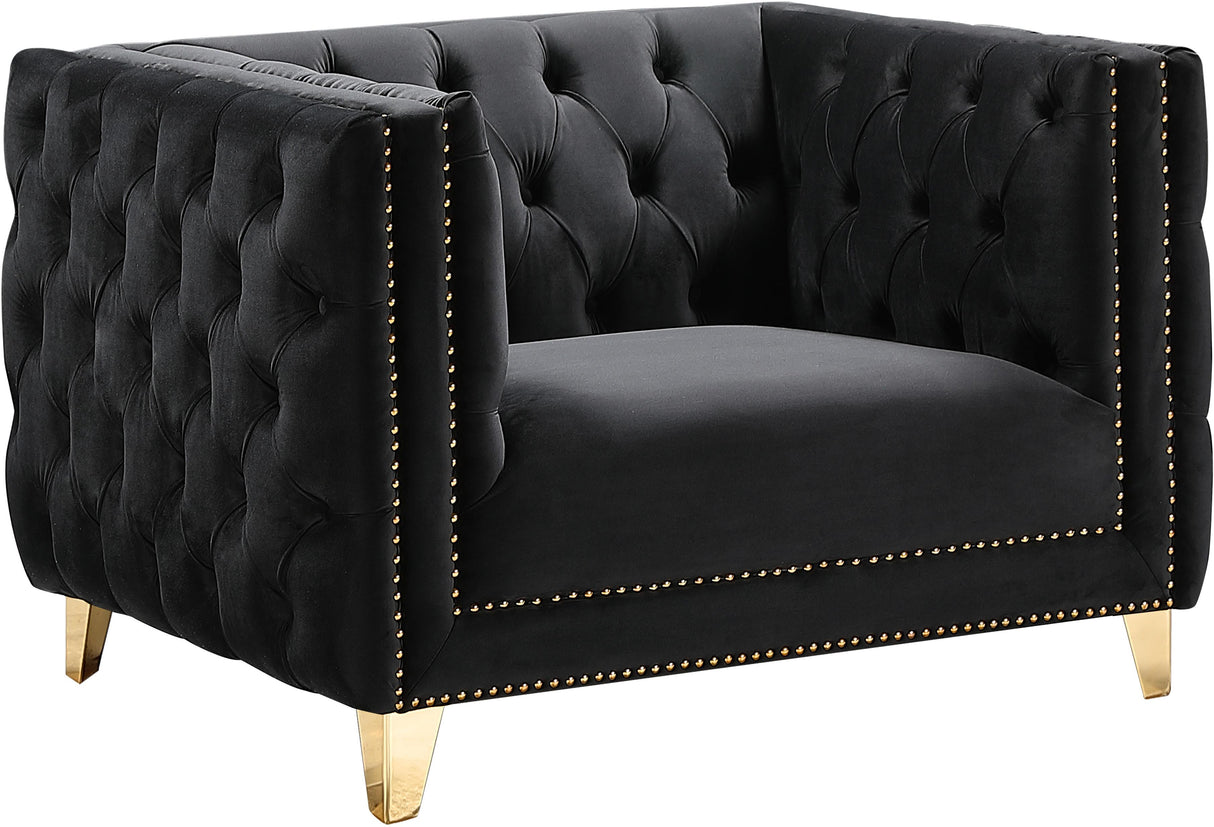 Michelle Black Velvet Chair