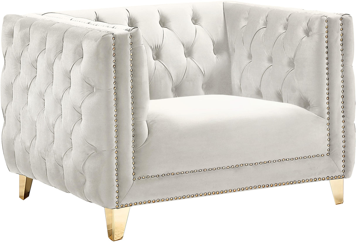 Michelle Cream Velvet Chair