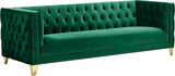 Michelle Green Velvet Sofa
