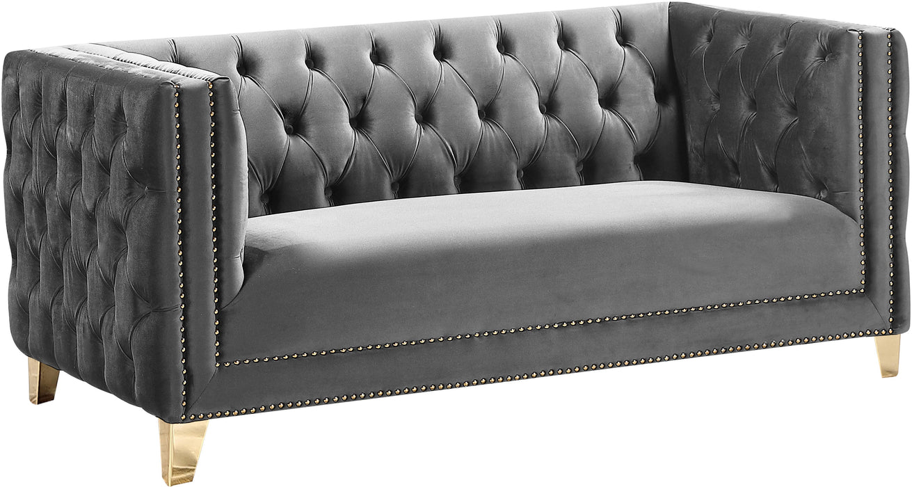 Michelle Grey Velvet Loveseat image