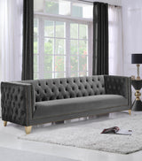 Michelle Grey Velvet Sofa