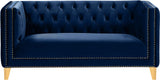 Michelle Navy Velvet Loveseat
