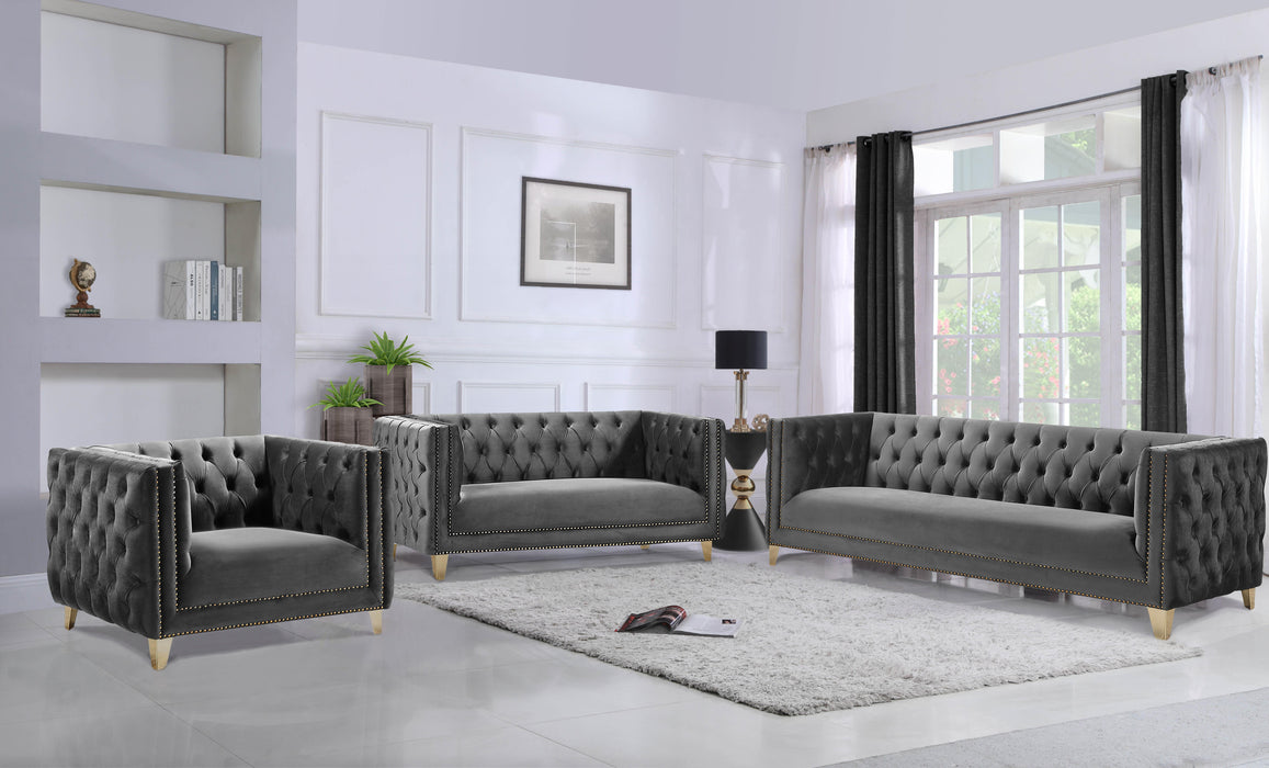 Michelle Grey Velvet Loveseat