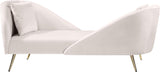 Nolan Cream Velvet Chaise