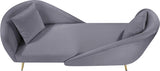 Nolan Grey Velvet Chaise