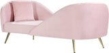 Nolan Pink Velvet Chaise