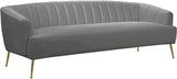 Tori Grey Velvet Sofa