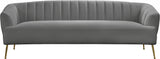 Tori Grey Velvet Sofa