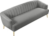 Tori Grey Velvet Sofa