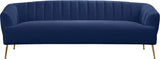 Tori Navy Velvet Sofa