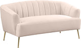 Tori Pink Velvet Loveseat