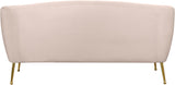 Tori Pink Velvet Loveseat