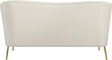 Hermosa Cream Velvet Loveseat