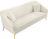 Hermosa Cream Velvet Sofa