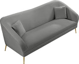 Hermosa Grey Velvet Sofa