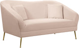 Hermosa Pink Velvet Loveseat