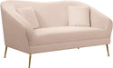 Hermosa Pink Velvet Loveseat image