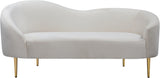 Ritz Cream Velvet Loveseat