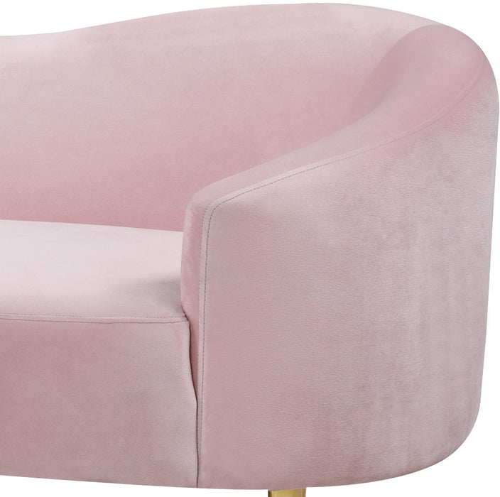 Ritz Pink Velvet Loveseat