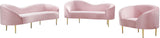 Ritz Pink Velvet Sofa