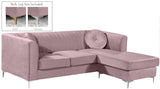Eliana Pink Velvet 2pc. Reversible Sectional
