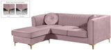 Eliana Pink Velvet 2pc. Reversible Sectional