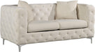 Scarlett Cream Velvet Loveseat image