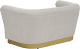 Bellini Cream Velvet Loveseat