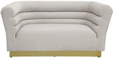 Bellini Cream Velvet Loveseat