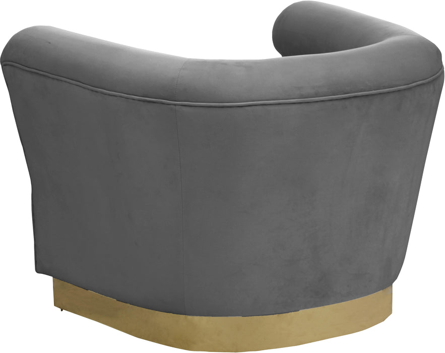 Bellini Grey Velvet Chair