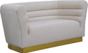 Bellini Cream Velvet Loveseat image