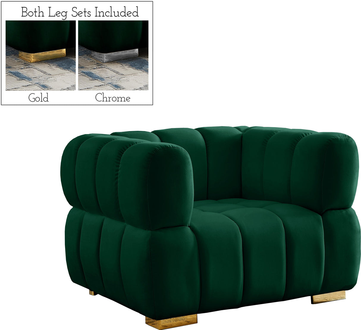 Gwen Green Velvet Chair
