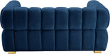 Gwen Navy Velvet Loveseat