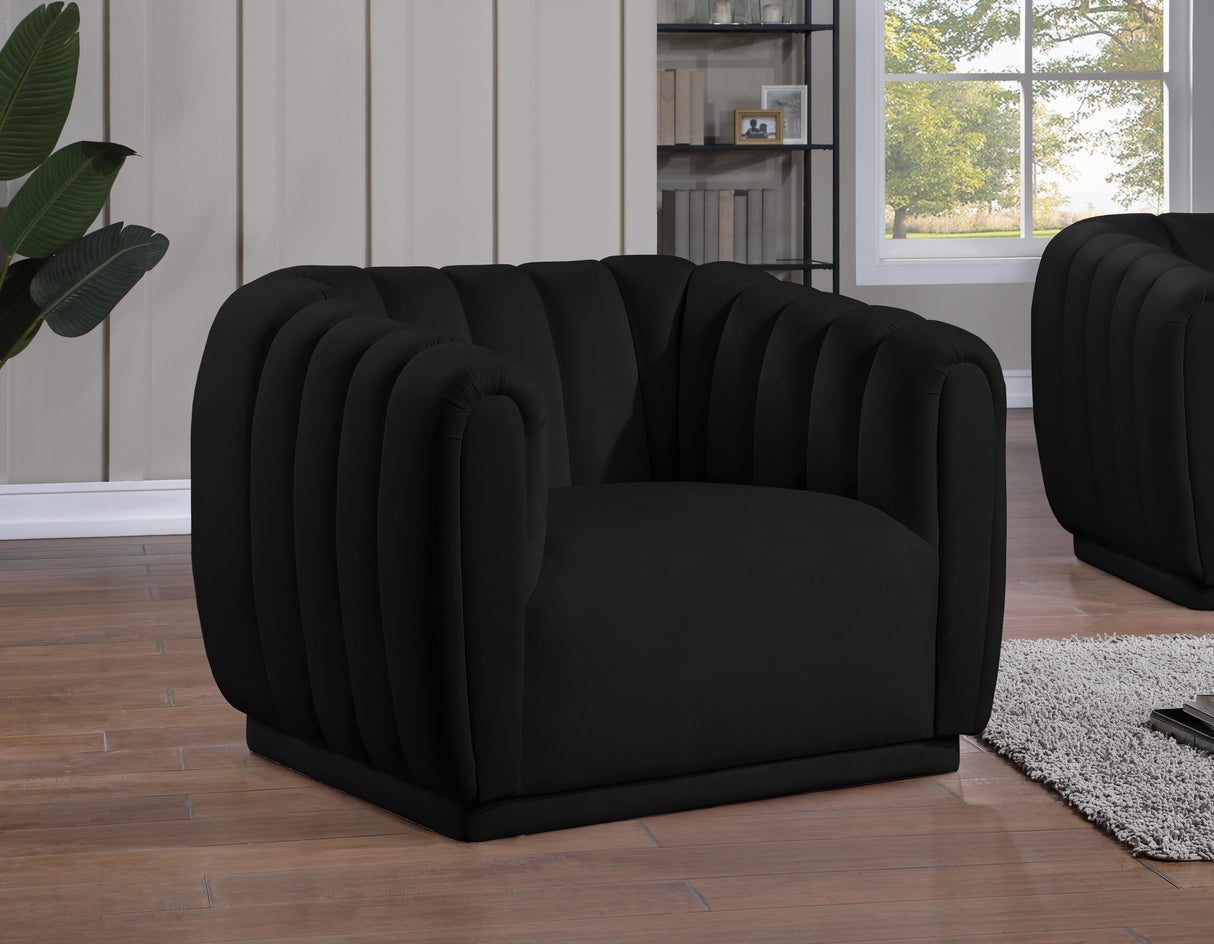 Dixie Black Velvet Chair