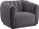 Dixie Grey Velvet Chair