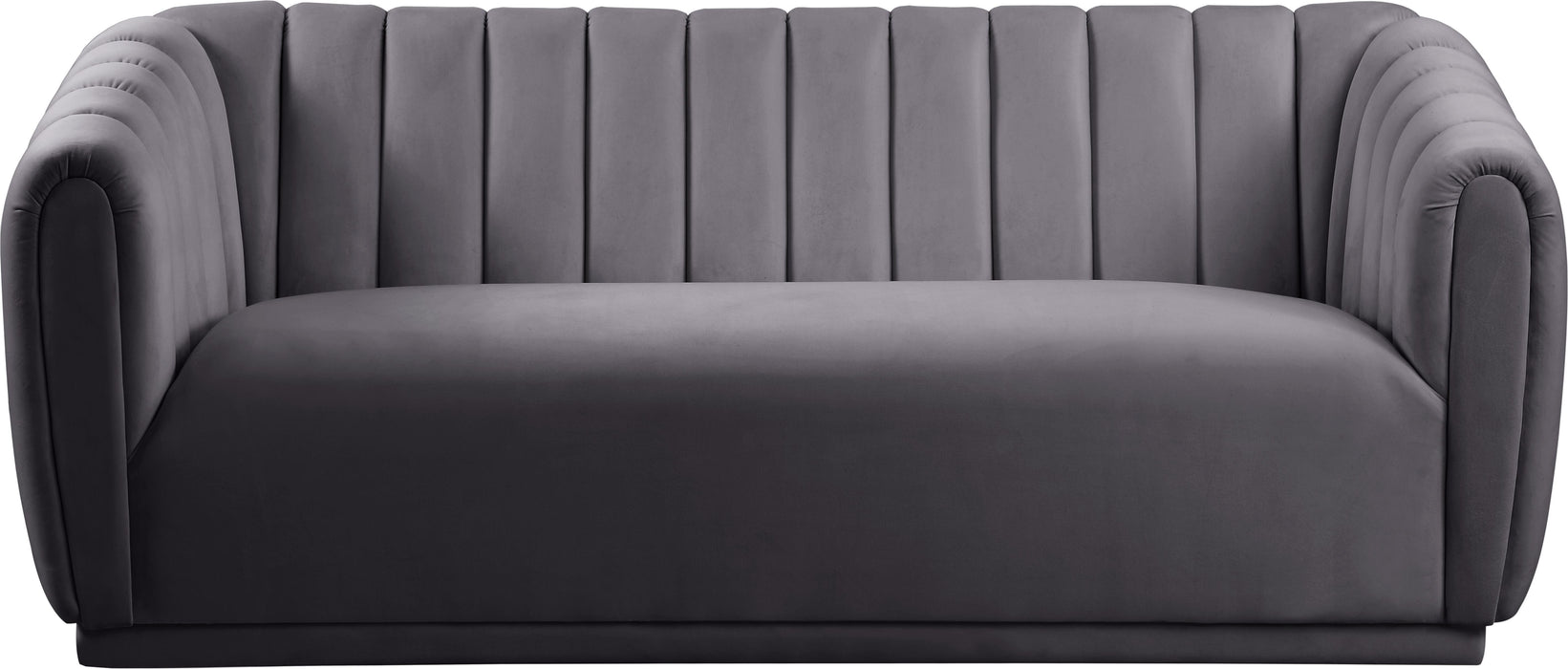 Dixie Grey Velvet Sofa