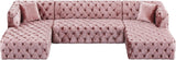 Coco Pink Velvet 3pc. Sectional (3 Boxes)