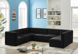 Quincy Black Velvet Modular Sectional