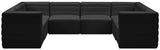 Quincy Black Velvet Modular Sectional