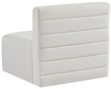 Quincy Cream Velvet Modular Armless Chair