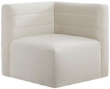 Quincy Cream Velvet Modular Corner Chair