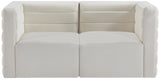 Quincy Cream Velvet Modular Sofa