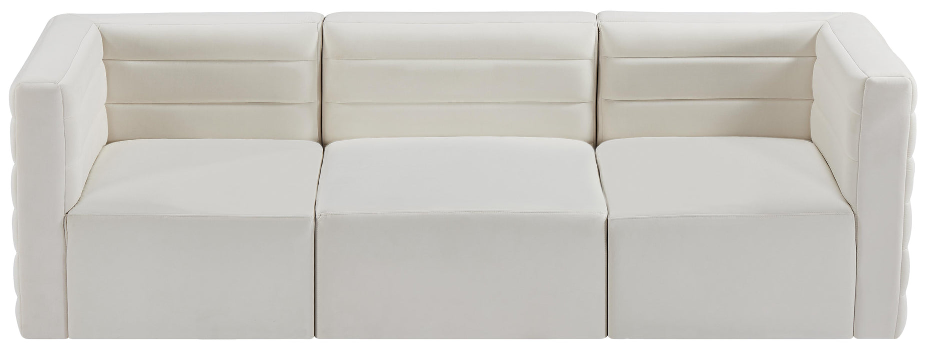 Quincy Cream Velvet Modular Sofa