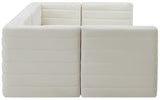 Quincy Cream Velvet Modular Sectional