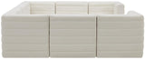 Quincy Cream Velvet Modular Sectional